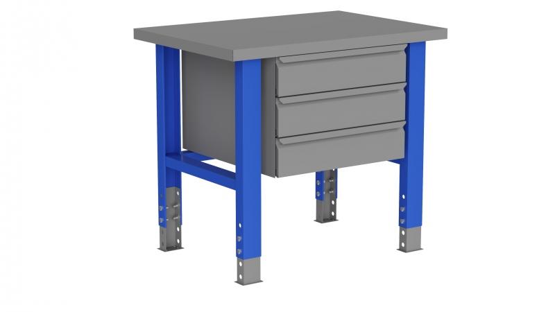 Стол металлический промышленный 1000 мм PRF-CMP модуль с 3 ящиками